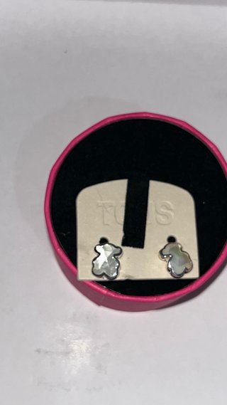Pendientes Tous Oso Nácar Plata
