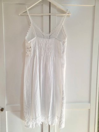 Vestido blanco  Ibicenco nuevo c/etiqueta T/40-42