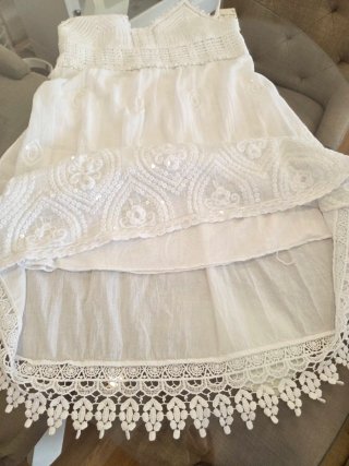 Vestido blanco  Ibicenco nuevo c/etiqueta T/40-42