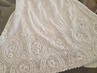 Vestido blanco  Ibicenco nuevo c/etiqueta T/40-42