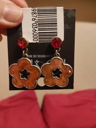 Lote Pendientes Rojos y Dorados