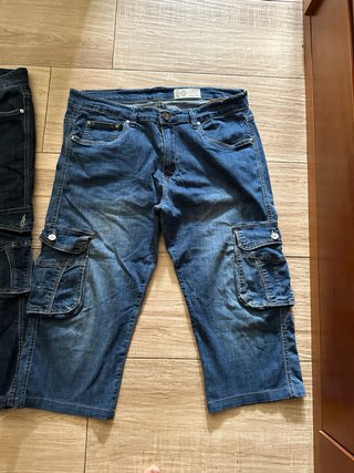 Bermudas vaqueras hombre azules