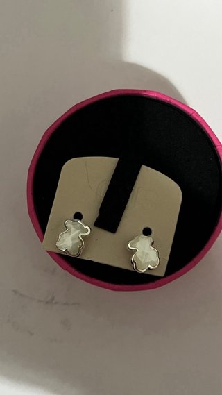 Pendientes Tous Oso Nacar Plata