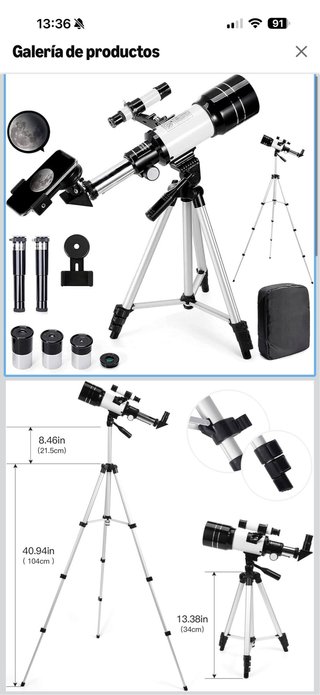 Telescopio con trípode