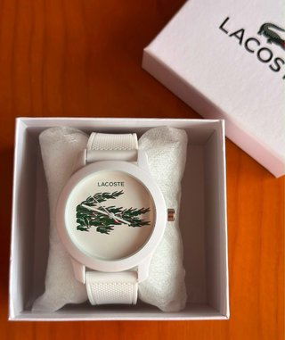 Reloj Lacoste Blanco con Cocodrilo Verde