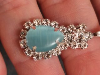 Conjunto Collar y Pendientes Azul Plata