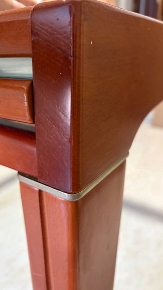 Mesa de comedor extensible madera y cristal