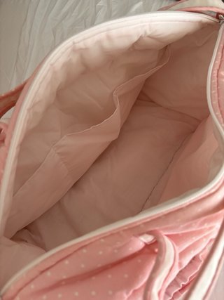 Bolso bebé rosa lunares