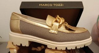 Zapatos Marco Tozzi Dorados/Grises Mujer Talla 37