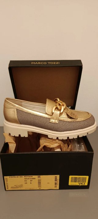 Zapatos Marco Tozzi Dorados/Grises Mujer Talla 37