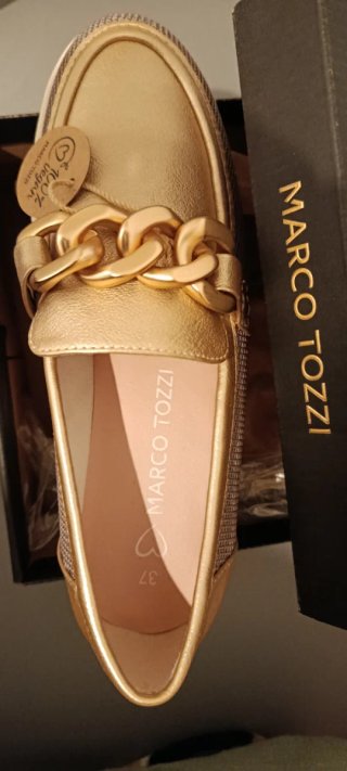 Zapatos Marco Tozzi Dorados/Grises Mujer Talla 37