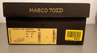 Zapatos Marco Tozzi Dorados/Grises Mujer Talla 37
