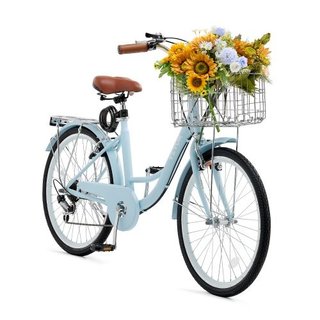 Cruiser Bike, 7-Speed, 26-Inch Light Blue Beach Cruiser