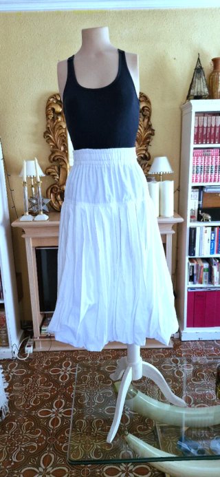 Falda Algodón Ibicenca Blanca Talla 38/40