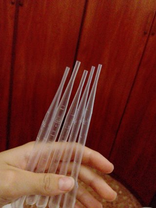 5 Pipetas Pasteur 3 ml sin usar