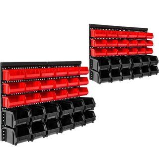 Scaffale da parete con 30 cassettini impilabili · Plastica