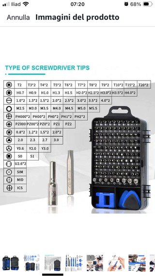 Kit Cacciaviti 115 in 1