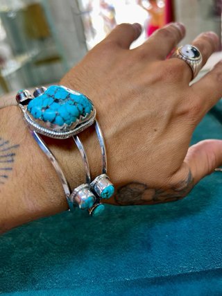 Pulsera Plata Turquesa Natural