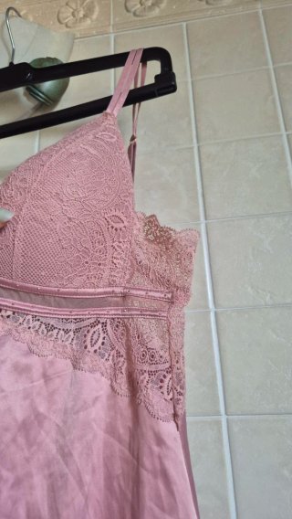 Abito rosa pizzo taglia unica