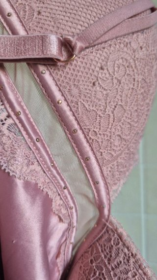 Abito rosa pizzo taglia unica