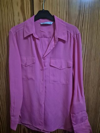 Camisa Zara Rosa Talla M