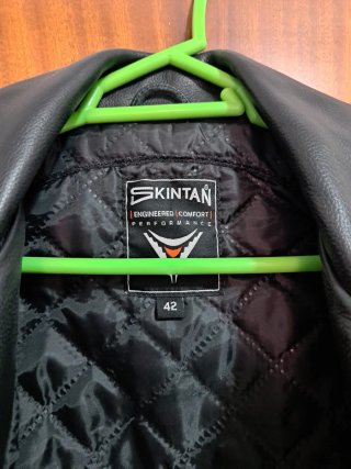 Chaqueta de cuero SKINTAN Negra Talla 42