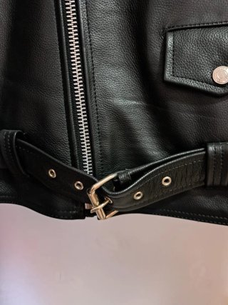 Chaqueta de cuero SKINTAN Negra Talla 42