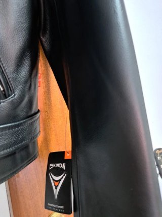 Chaqueta de cuero SKINTAN Negra Talla 42