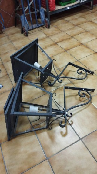 Faroles de Hierro  Negros (2 unidades)