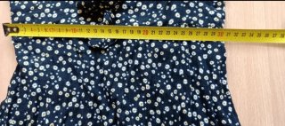 Vestido negro flores manga corta S/M