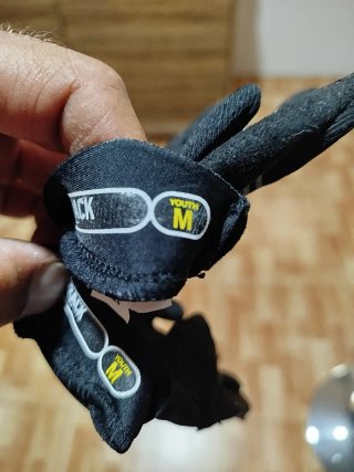 Guantes Motocross Niño 100% ITRACK Negro/Dorado.
