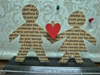 Pareja de madera decorativa