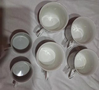Juego 9 de tazas porcelana 4 lo demás regalo