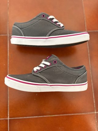 Zapatillas Vans Mujer Talla 39 Gris/Rosa