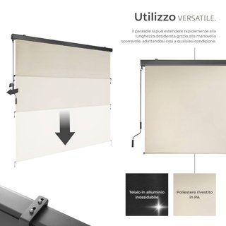 Tenda verticale Eloise con 2 supporti a parete · Tessuto