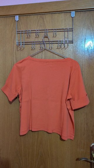 Camiseta manga corta mujer naranja.Talla L  XL