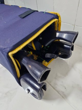 Cuna de viaje con estampado de patitos