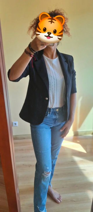 Blazer americana negra talla L