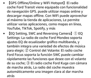 Pantalla CarPlay para Ford Focus Fiesta CMax SMax.