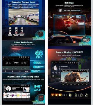 Pantalla CarPlay para Ford Focus Fiesta CMax SMax.