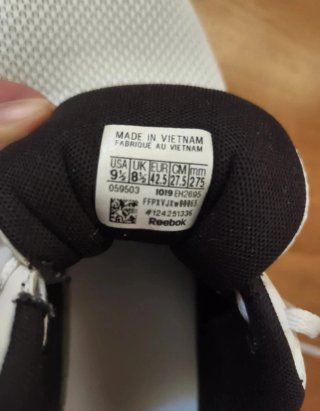 Zapatillas Reebok Blancas y Negras
