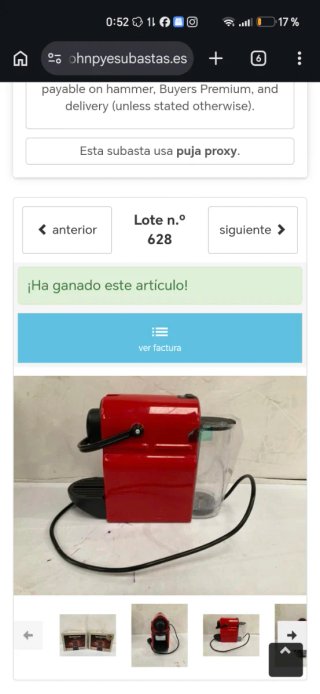 Cafetera Nespresso Krups Inissia Roja