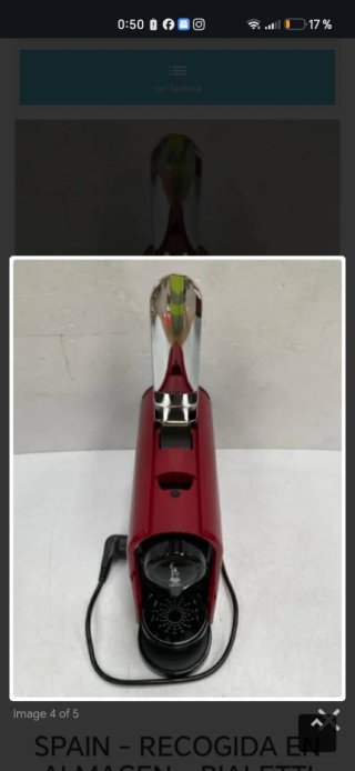 Cafetera Nespresso Krups Inissia Roja