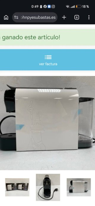 Cafetera Nespresso Krups Inissia Roja