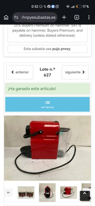 Cafetera Nespresso Krups Inissia Roja