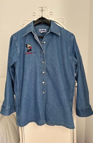 Camisa vaquera vintage Disney Mickey Mouse Talla L