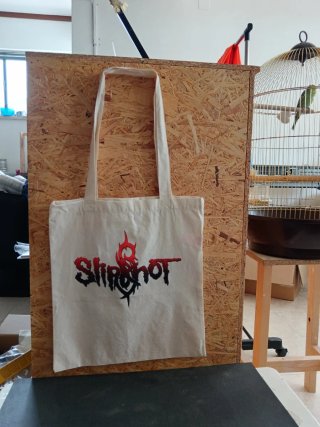 Totebag com logo Slipknot