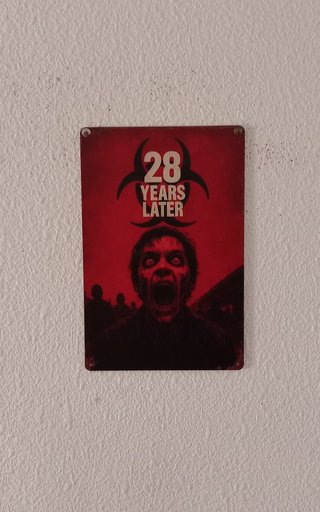 Póster Metal 28 Años Despues Zombie