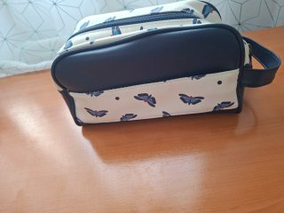 Neceser Pepe Jeans Blanco y Azul Mariposas