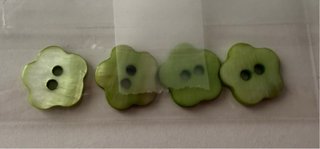 Lote de 10 botones verdes